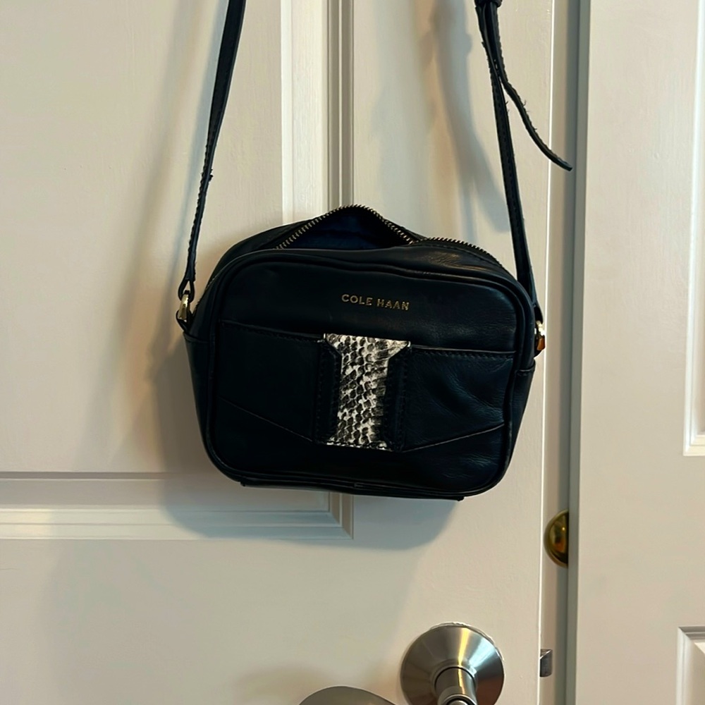 Cole Haan black leather crossbody